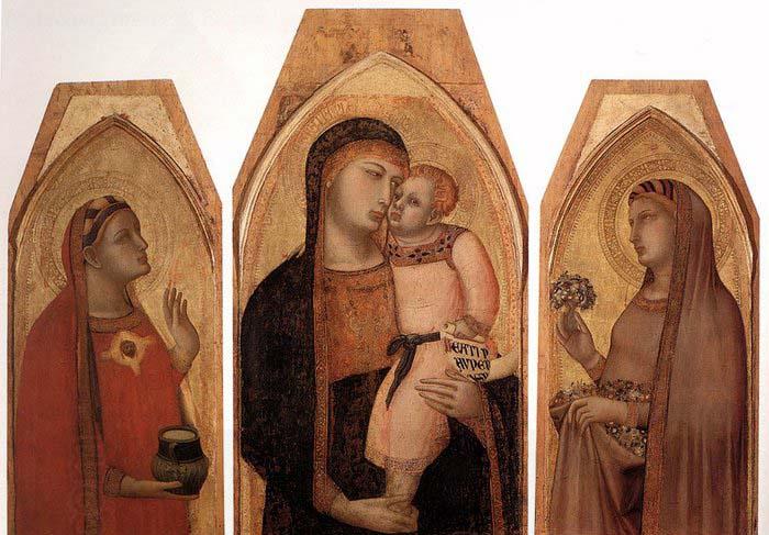 Ambrogio Lorenzetti Madonna and Child with Mary Magdalene and St Dorothea China oil painting art